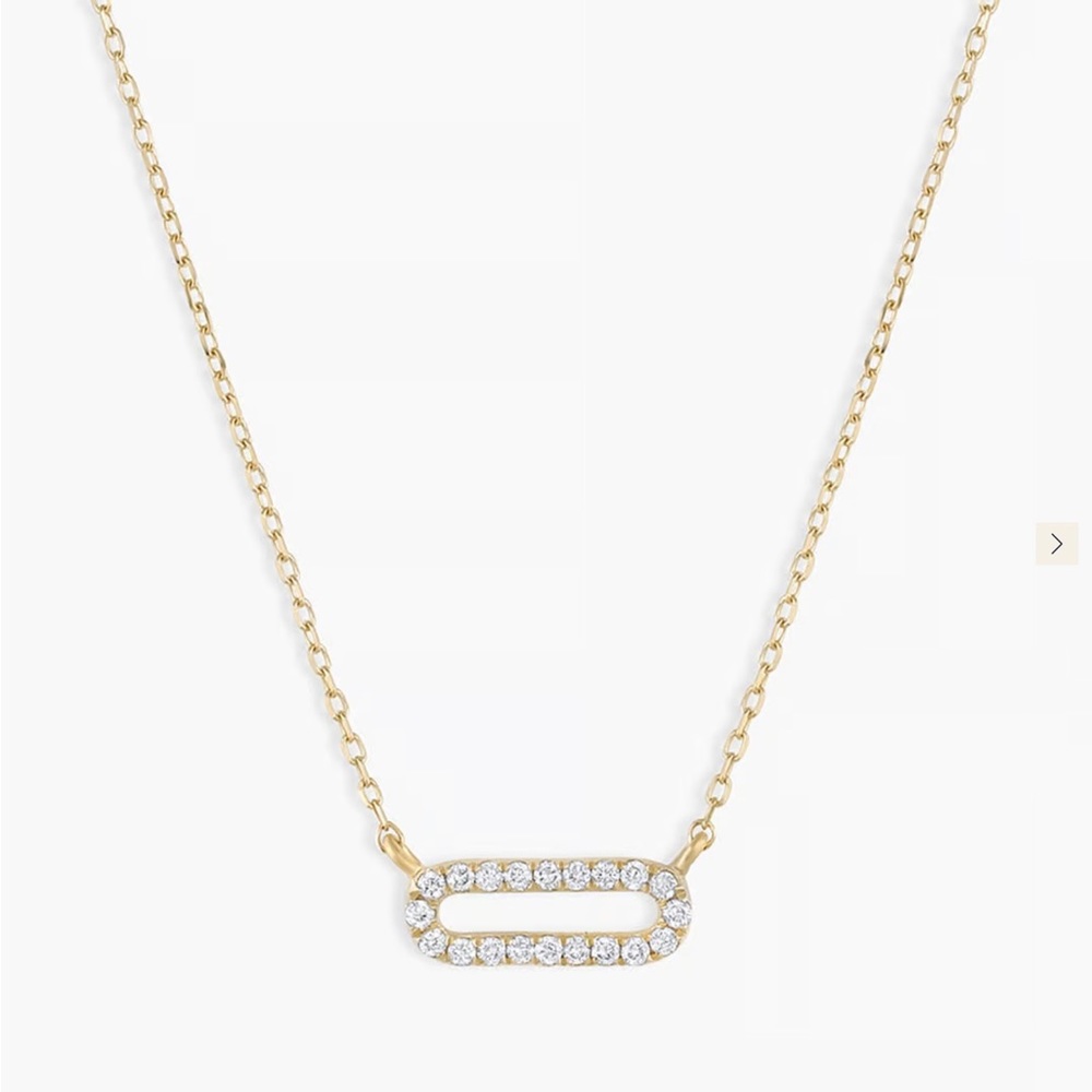 Gorjana 14k gold Diamond Parker Link Necklace